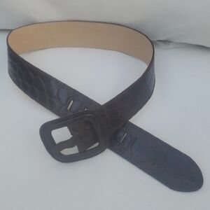 Dark Brown Croc Wide BELT